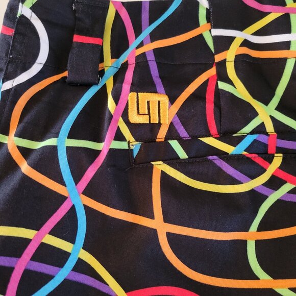 Loudmouth Golf Shorts Bermuda Womens Size 10 Colorful Squiggle Pattern Abstract - Picture 5 of 11